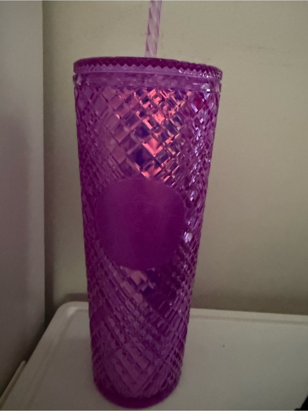 Starbucks 2023 Taffy Jeweled pink/Purple Reusable Tumble 24oz